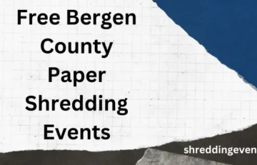 Free Bergen County Paper Shredding Events